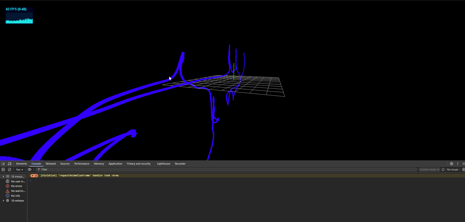 A gif showing isolated bad performance